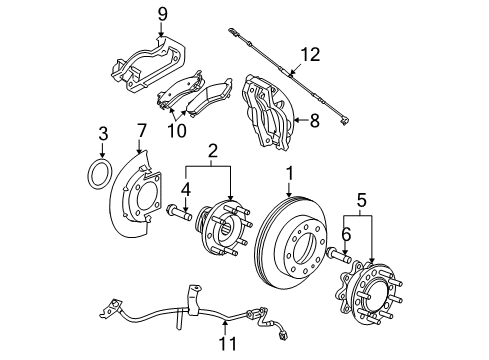  CALIPER ASM-FRT BRK (W/O BRK PADS & BRKT Diagram for 84394384