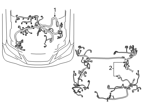 2019 Lexus RX350 Wiring Harness Wire, Engine Diagram for 82121-0E282