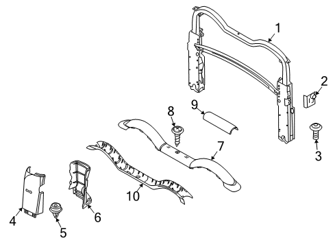 2013 Mini Cooper Convertible Top - Roll Bar Torx-Bolt With Washer Diagram for 51217062145