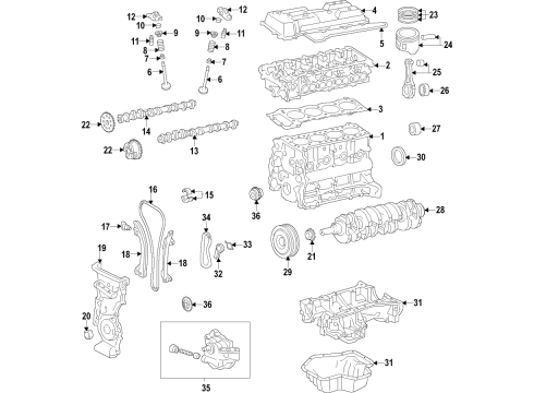 2020 Toyota Corolla Automatic Transmission Transaxle Diagram for 30900-12020