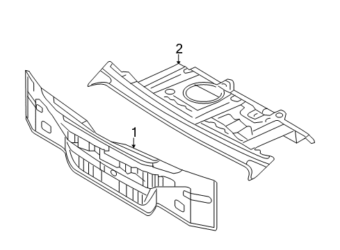 2017 Hyundai Sonata Rear Body Panel Assembly-Rear Package Tray Diagram for 69300-C2200