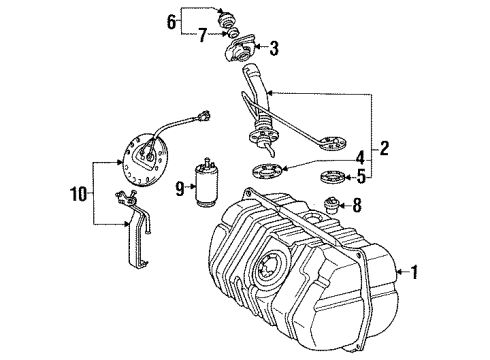 1990 Lexus LS400 Fuel Supply Relay Diagram for 28380-30010