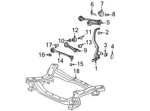 2006 Dodge Magnum Front Suspension Components, Lower Control Arm, Upper Control Arm, Stabilizer Bar Suspension Knuckle Front Left, Left Diagram for 5290547AB