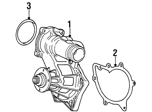 1995 BMW 850Ci Water Pump Water Pump Diagram for 11510004162