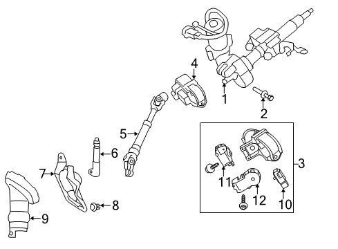 2018 Toyota Corolla Ignition Lock Lock Housing Diagram for 45020-02520