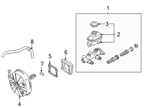 2000 Hyundai Accent Hydraulic System Booster Assembly-Brake Diagram for 59110-25010
