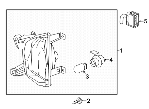 2022 Chevrolet Equinox Signal Lamps Signal Lamp Assembly Diagram for 85107675