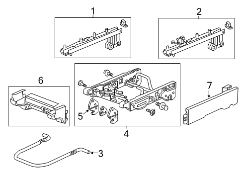 2013 Honda Odyssey Tracks & Components Riser Assy, Mid Ctr Diagram for 81950-TK8-A21