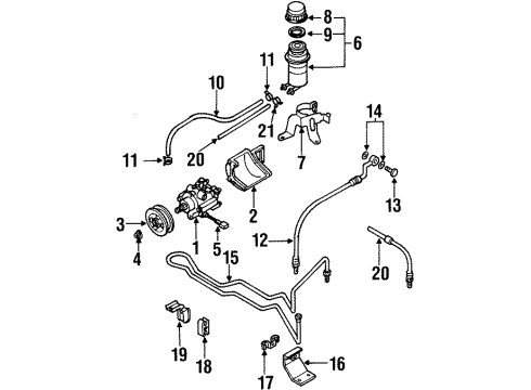 2000 Isuzu VehiCROSS P/S Pump & Hoses, Steering Gear & Linkage Gasket, Flexhuast Hose Diagram for 9-09571-416-0