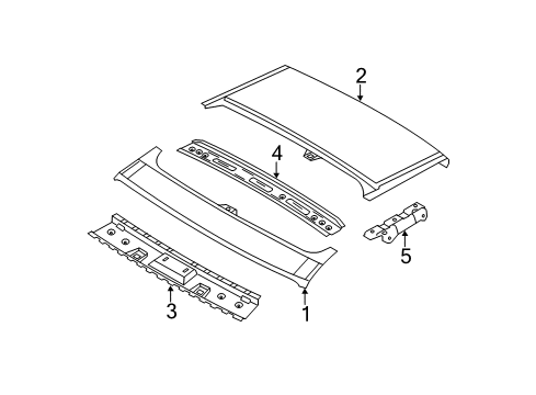 2013 Kia Sorento Roof & Components Bracket-PANORAMAROOF Mounting Diagram for 713882P000