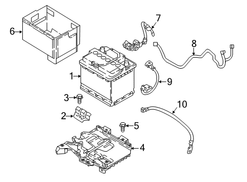 2018 Hyundai Accent Battery Battery Wiring Assembly Diagram for 91850H9030