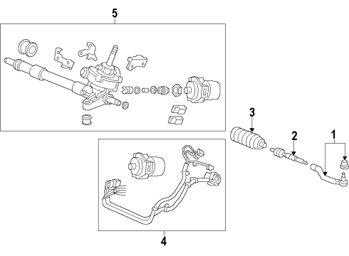 2007 Honda Fit Steering Column & Wheel, Steering Gear & Linkage EPS Unit Diagram for 39980-SLN-A31