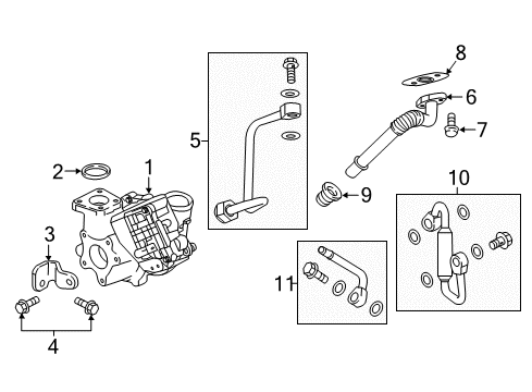 2017 Chevrolet Colorado Turbocharger Oil Inlet Tube Bolt Diagram for 55585089