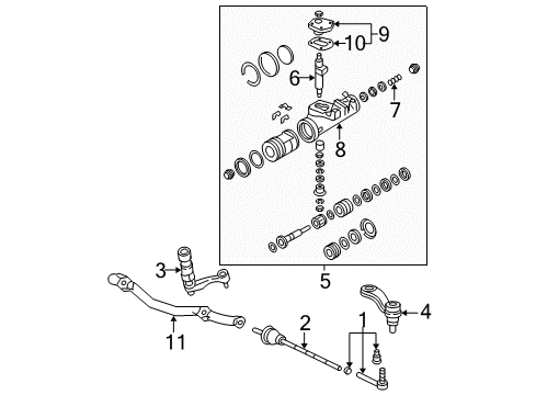 2010 GMC Savana 2500 P/S Pump & Hoses, Steering Gear & Linkage Cover Assembly Gasket Diagram for 26090554