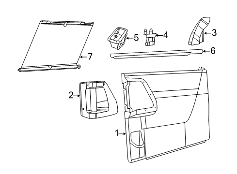 2015 Chrysler Town & Country Sliding Door WEATHERSTRIP-Rear Door Belt Inner Diagram for 5020783AC