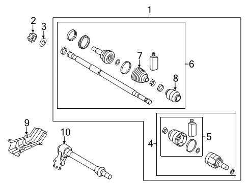 2017 Kia Forte5 Drive Axles - Front Bearing Bracket & Shaft Assembly Diagram for 49560-2V300