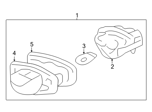 2015 Honda Fit Bulbs Light Assy., License Diagram for 34100-S60-013