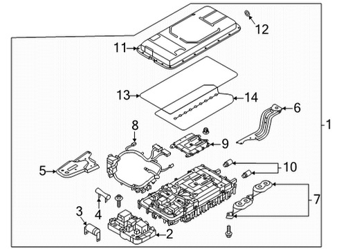 2021 Ford Escape Battery Wire Harness Diagram for L1MZ-14D641-B