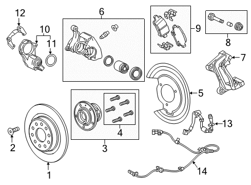 2018 Buick Regal Sportback Anti-Lock Brakes Control Module Diagram for 84414660