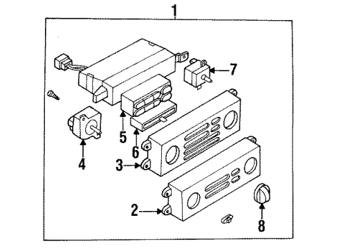 1995 Nissan Quest Cluster & Switches, Instrument Panel Control Assembly Diagram for 27510-1B700