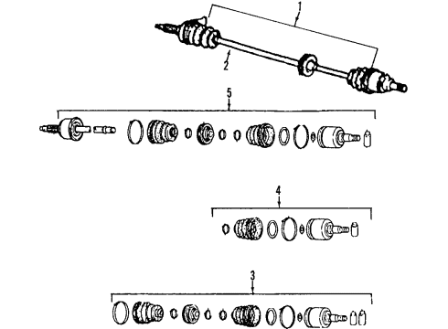 2008 Kia Optima Front Axle Shafts & Joints, Drive Axles Joint Assembly-Cv LH Diagram for 495012G311