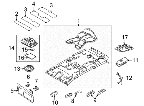 2014 Kia Sedona Auxiliary Heater & A/C Reinforcement-Side ABSORBER Diagram for 853314D100