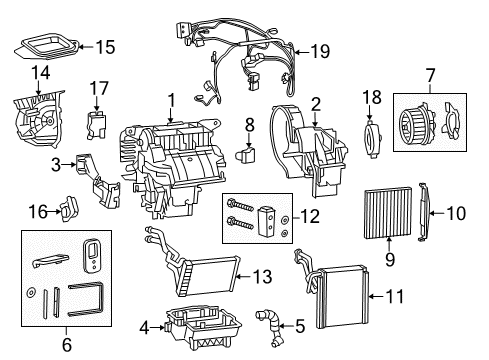 2018 Jeep Cherokee Air Conditioner A/C And Heater Diagram for 68223054AC