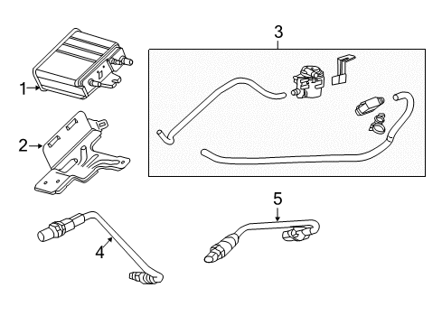 2018 Cadillac Escalade ESV Powertrain Control Vent Assembly Diagram for 84148820