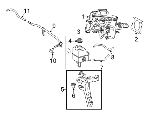 2015 Lexus ES300h Hydraulic System Tube, Brake ACTUATOR Diagram for 44551-33072