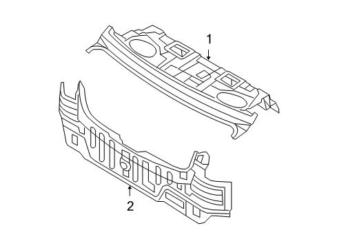 2010 Hyundai Accent Rear Body Panel Assembly-Back Diagram for 69100-1E100