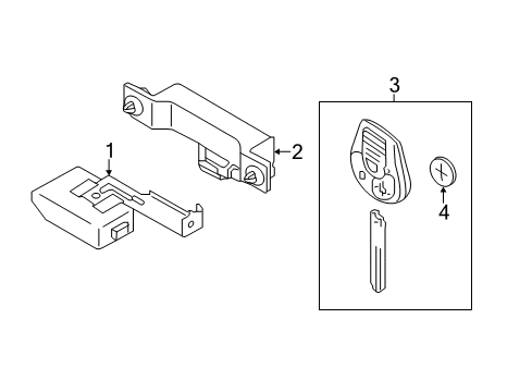 2019 Nissan NV200 Keyless Entry Components Controller Assembly-Key Less Diagram for 28595-JX00B