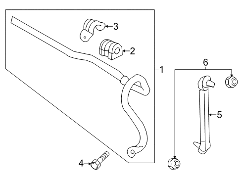 2018 Buick Envision Stabilizer Bar & Components - Front Stabilizer Bar Bolt Diagram for 11546896