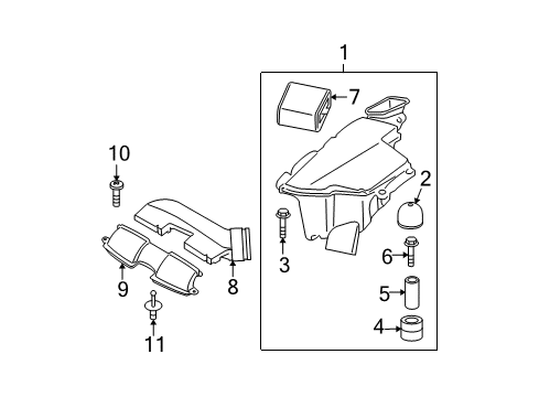 2008 BMW M3 Filters Intake Silencer Diagram for 13717838567