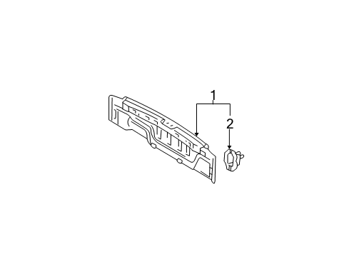 2001 Toyota Highlander Rear Body Rear Body Panel Diagram for 58307-48050