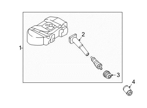 2017 Hyundai Elantra Tire Pressure Monitoring TPMS Tire Pressure Sensor Diagram for 52933-F2000