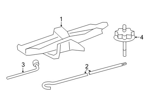 2019 Toyota Camry Jack & Components Spare Carrier Diagram for 51931-02110