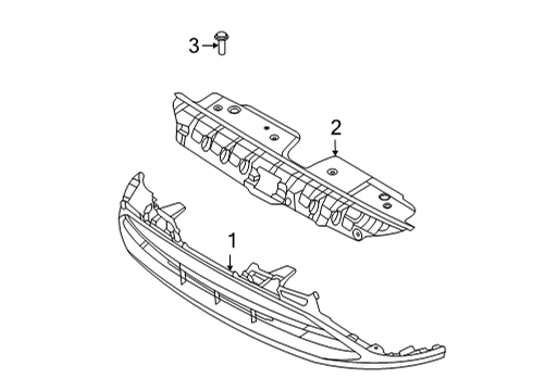 2022 Hyundai Kona Electric Grille & Components COVER ASSY-RADIATOR GRILLE UPR Diagram for 86360-K4AA0