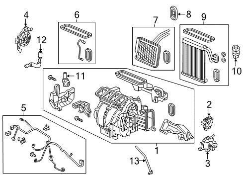 2018 Honda Accord HVAC Case Heater Sub-Assy. Diagram for 79106-TVA-A41