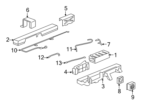 2009 Saturn Vue Electrical Components Access Cover Diagram for 25808934