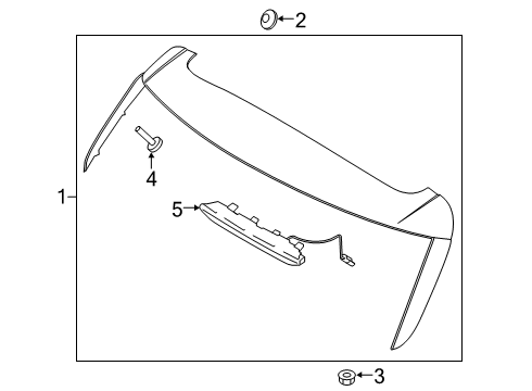 2021 Hyundai Palisade Rear Spoiler Rear Spoiler Assembly Diagram for 87210-S8000