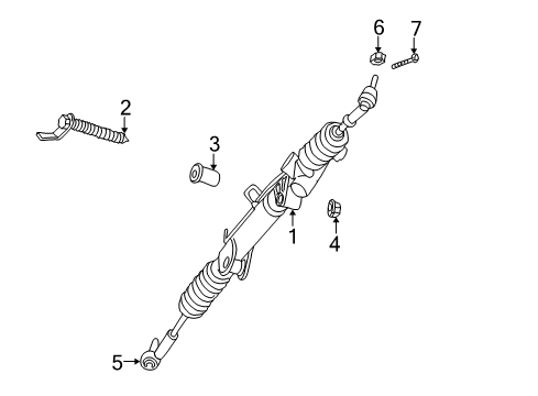 2001 Dodge Durango P/S Pump & Hoses, Steering Gear & Linkage Gear-Rack And Pinion Diagram for 52106405AP