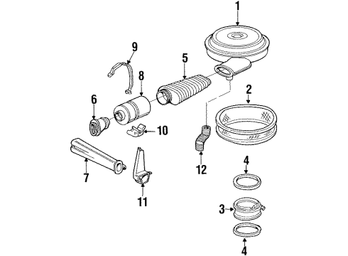 1992 GMC C3500 Filters CLEANER A Diagram for 25097956