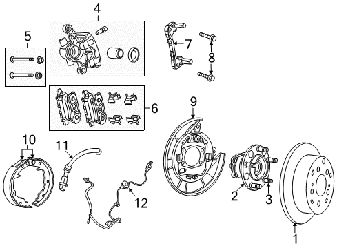 2013 Jeep Patriot Brake Components Adapter-Disc Brake CALIPER Diagram for 5191291AA