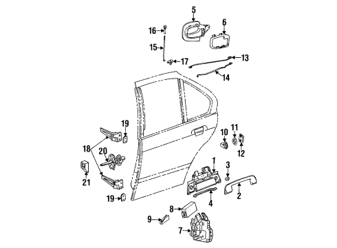 1996 BMW 328i Lock & Hardware Connection Rod Diagram for 51221960833