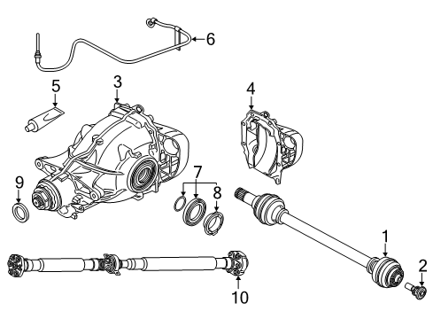 2019 BMW X7 Axle & Differential - Rear OUTPUT SHAFT, REAR LEFT Diagram for 33208689579