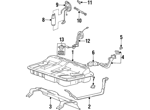 1998 Hyundai Sonata Fuel System Components Protector-Fuel Tank Diagram for 31220-34000