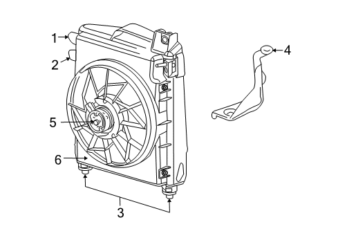 2009 Dodge Ram 2500 A/C Condenser Fan SHROUD-Fan Diagram for 5103464AD