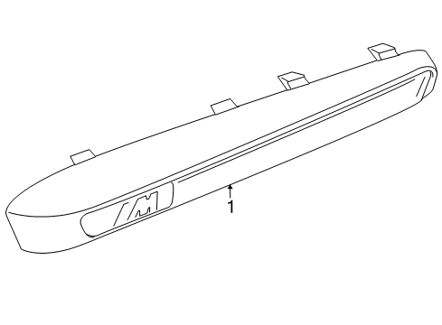 2013 BMW X5 Side Repeater Lamps M Trim Element/Side Turn Indicator, Left Diagram for 51657218421