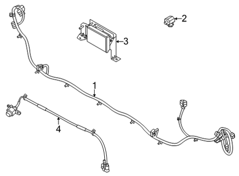 2020 Kia Cadenza Electrical Components - Front Bumper Unit Assembly-Front RADA Diagram for 99110F6100