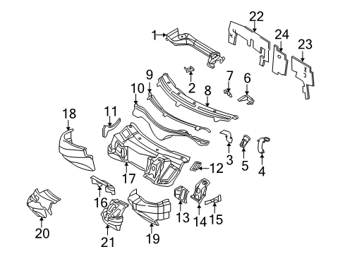 2006 Chrysler Crossfire Cowl SILENCER-Dash Panel Diagram for 5101273AA